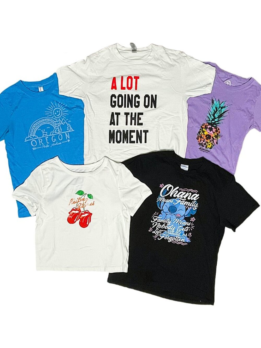Girls Graphic Tee Bundle 10/12 — Swift Stitch Stones 5pc